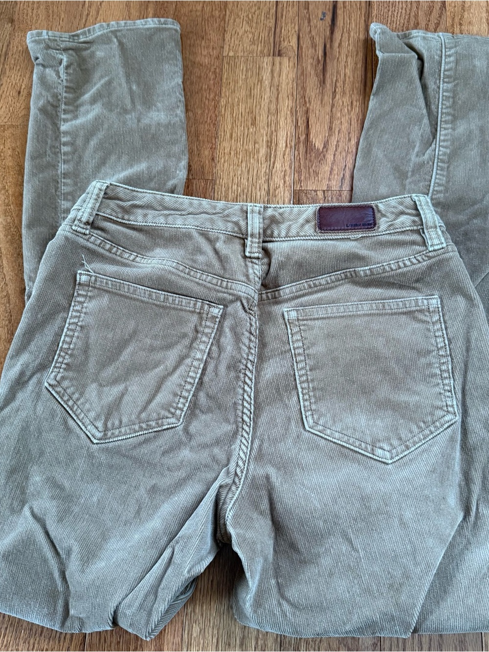 Lands' End Tan Corduroy Mid Rise Straight Leg Pants